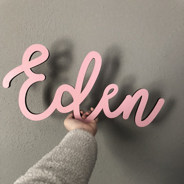 pink name sign