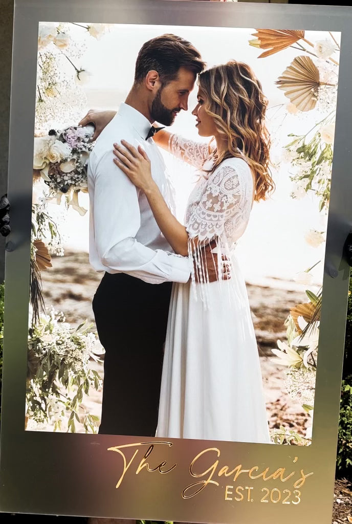 Personalized Photo Wedding Acrylic Sign