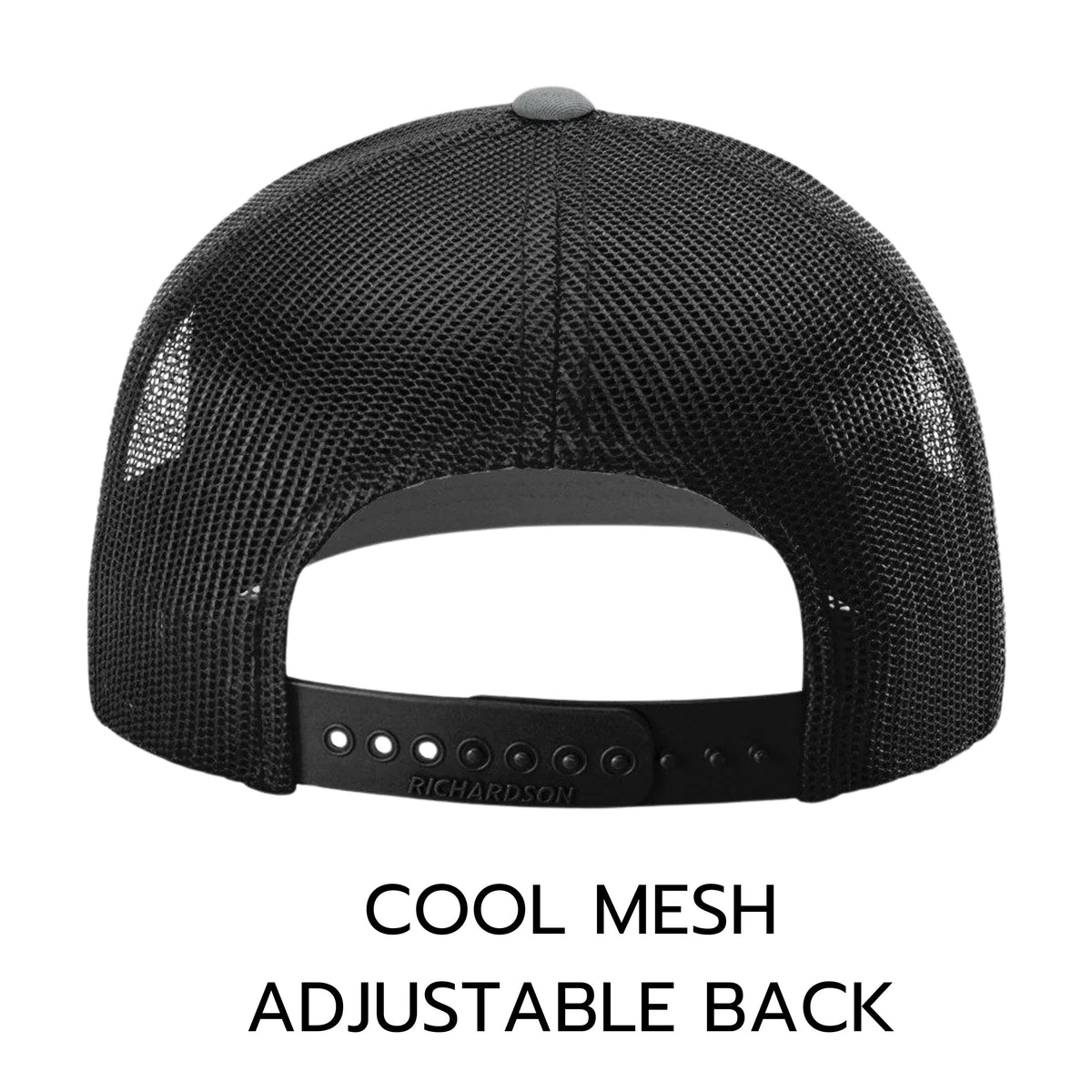 Back view of Richardson 112 bass fishing hat with adjustable snapback