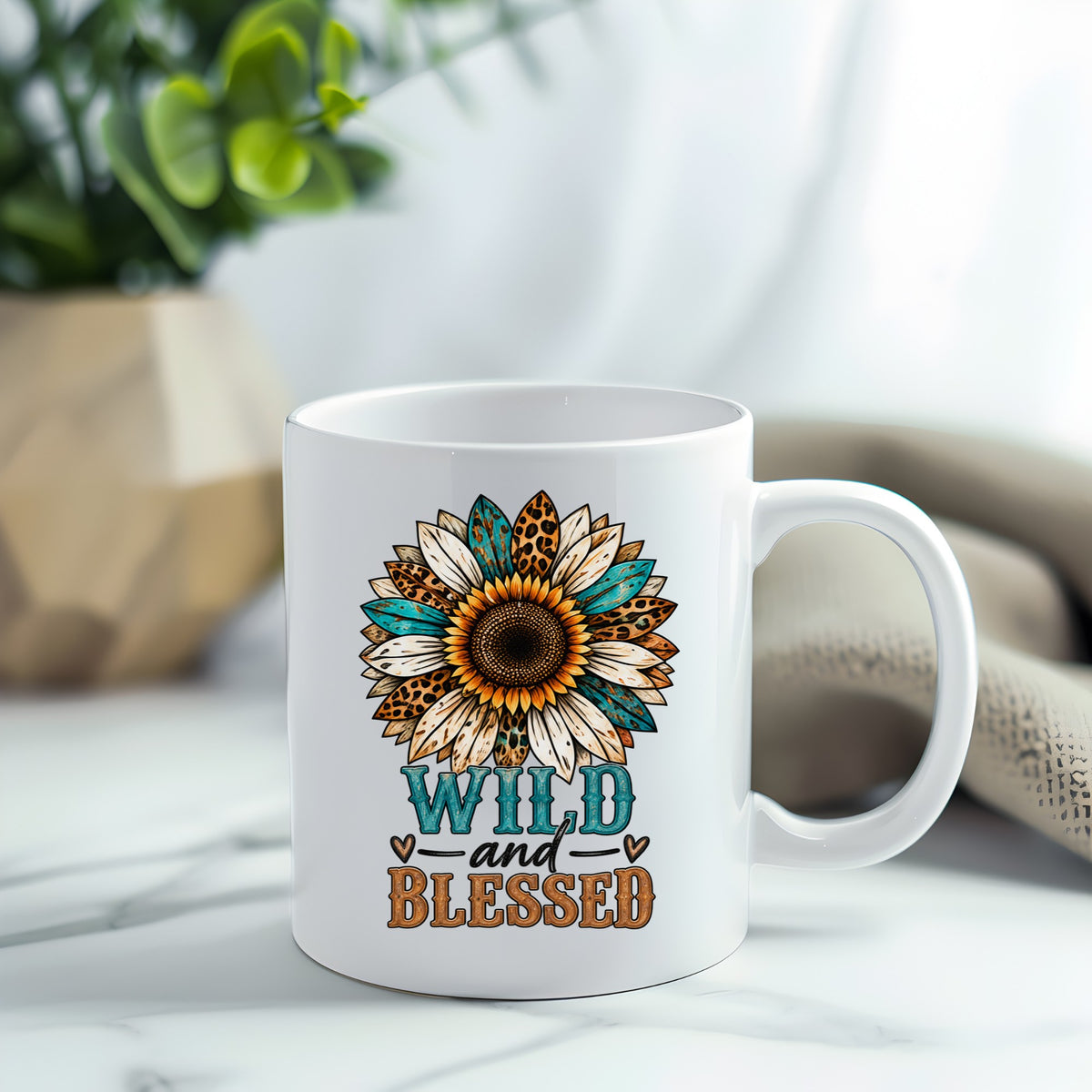 Wild And Blessed UV DTF Sticker application mockup 11