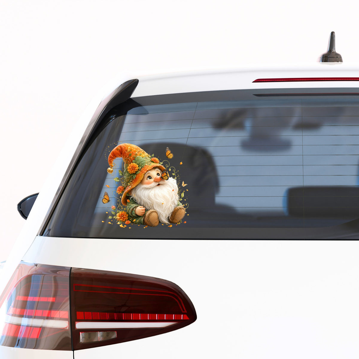 Monarch Butterfly Gnome UV DTF Sticker application mockup 12