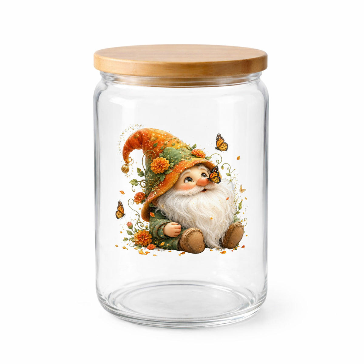 Monarch Butterfly Gnome UV DTF Sticker application mockup 18