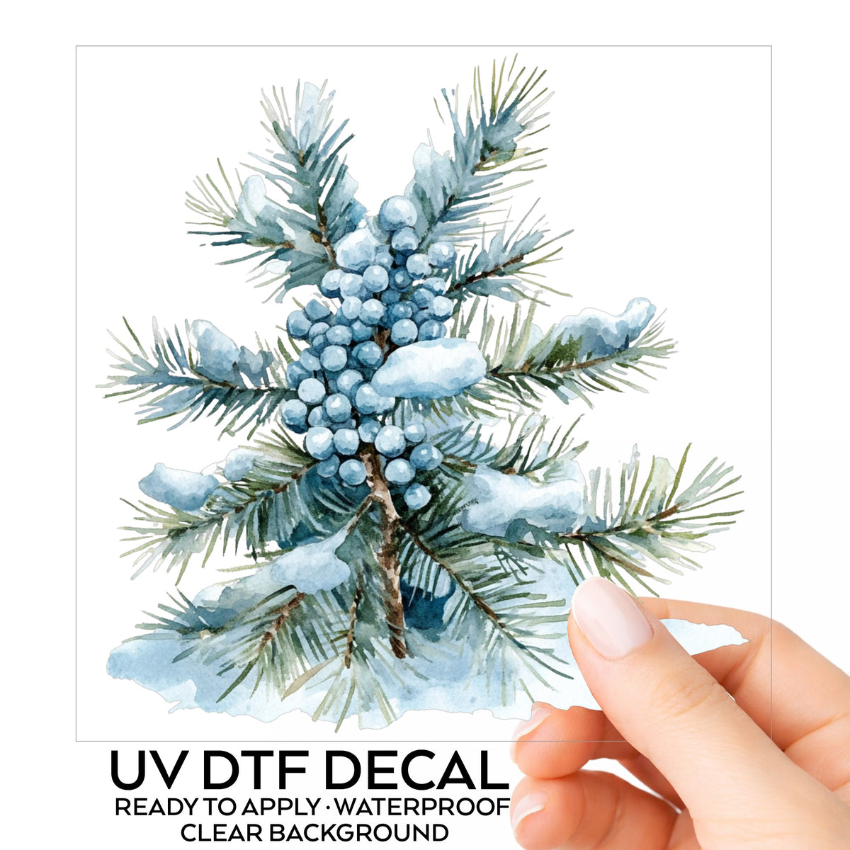 Juniper Berry Branch UV DTF sticker