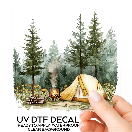 Wildflower Campsite UV DTF sticker