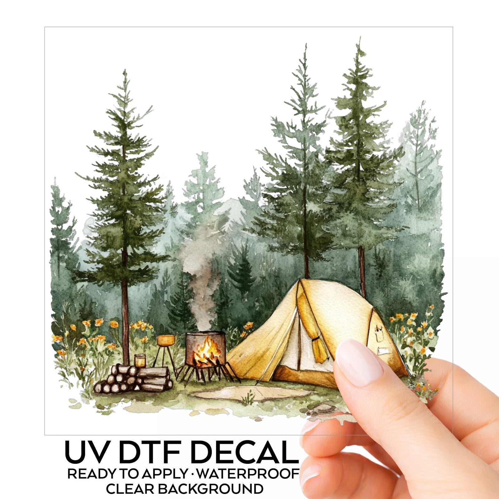 Wildflower Campsite UV DTF sticker