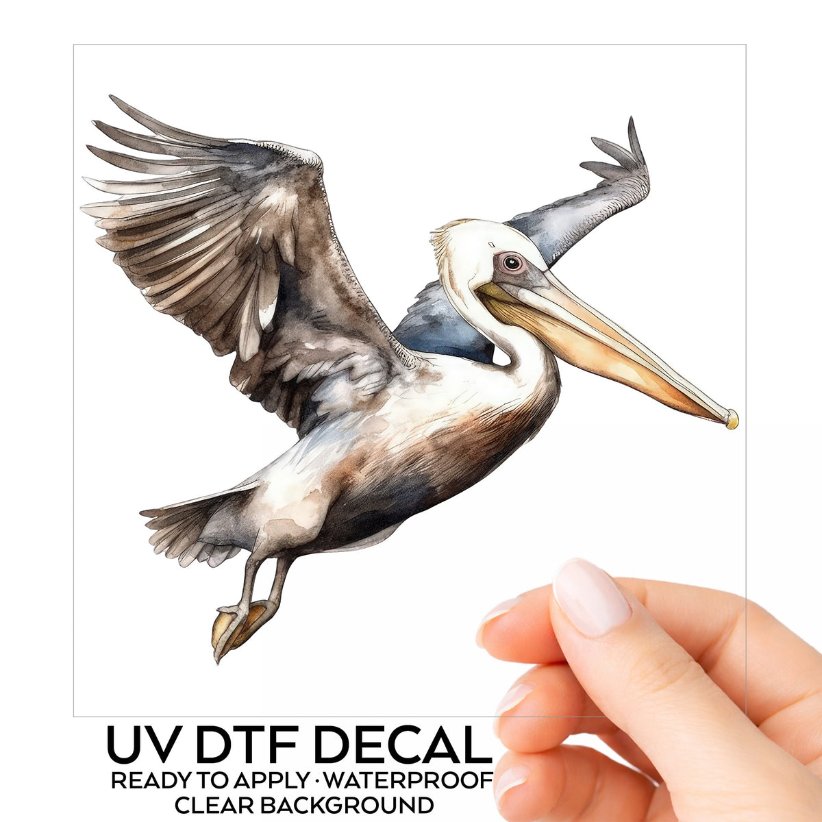 Landing Pelican UV DTF sticker