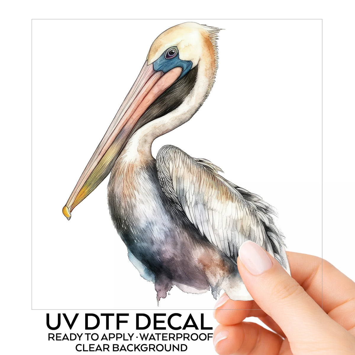 Standing Pelican UV DTF sticker