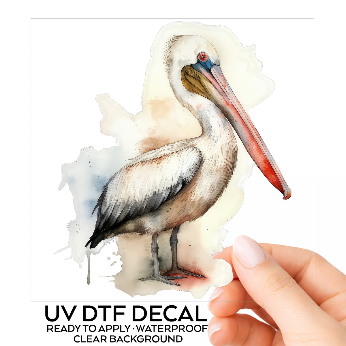 Long Beaked Pelican UV DTF sticker
