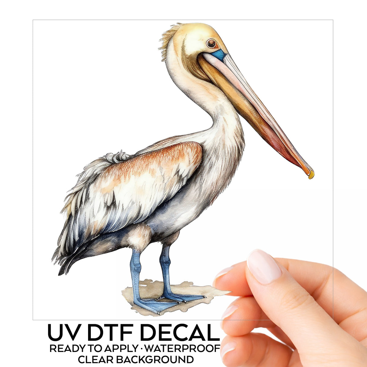Rust Wing Pelican UV DTF sticker