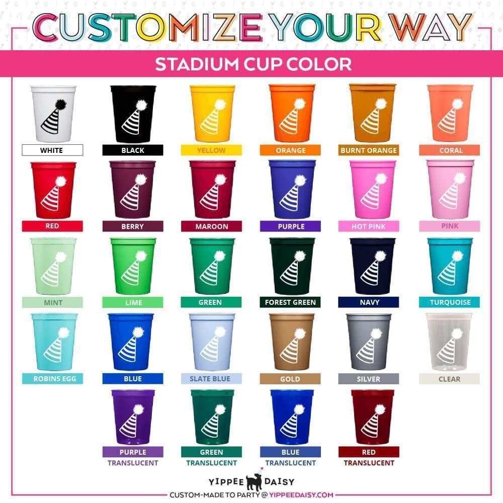 Gold And Hot Stadium Cups