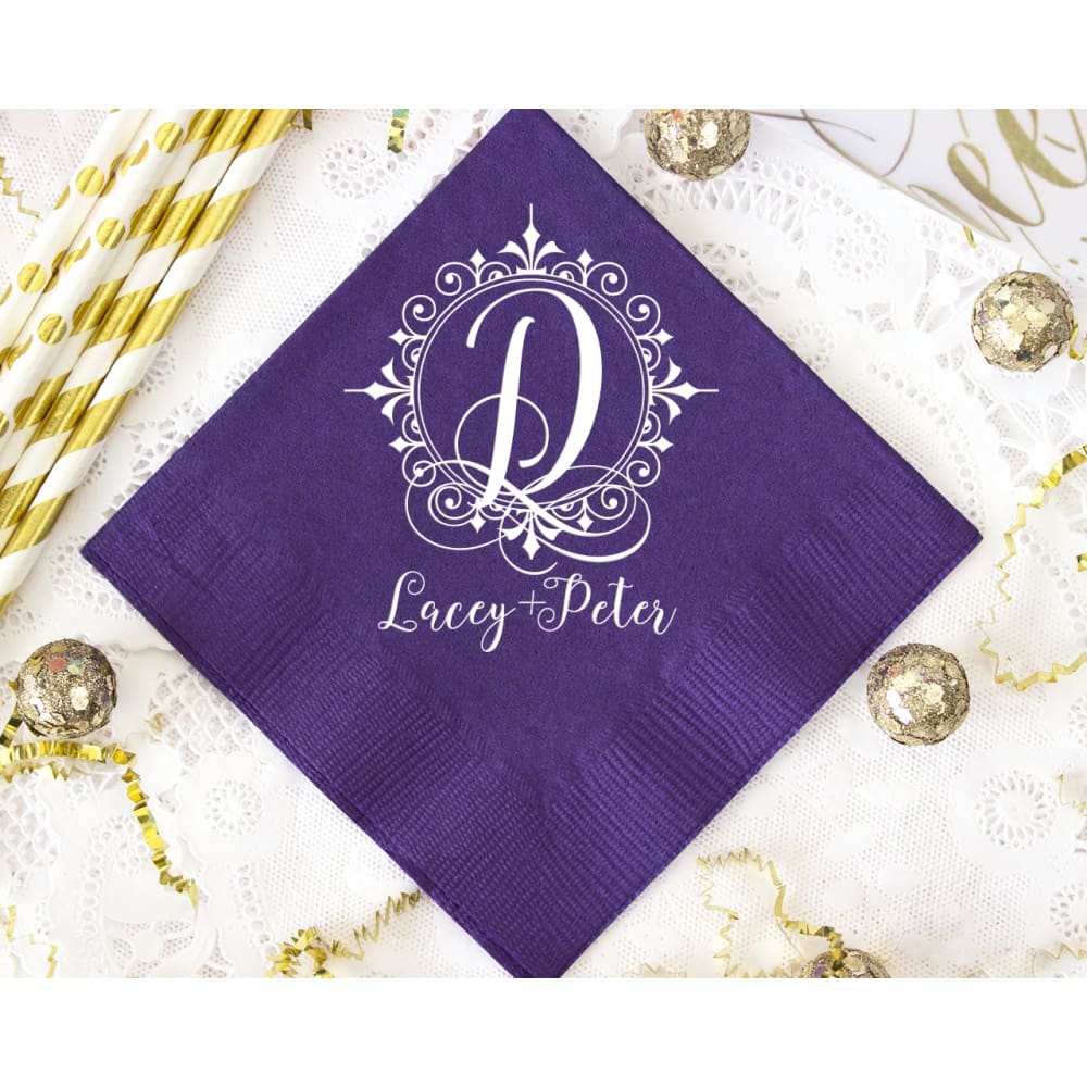 Our Greatest Adventure Begins Monogram - Napkins