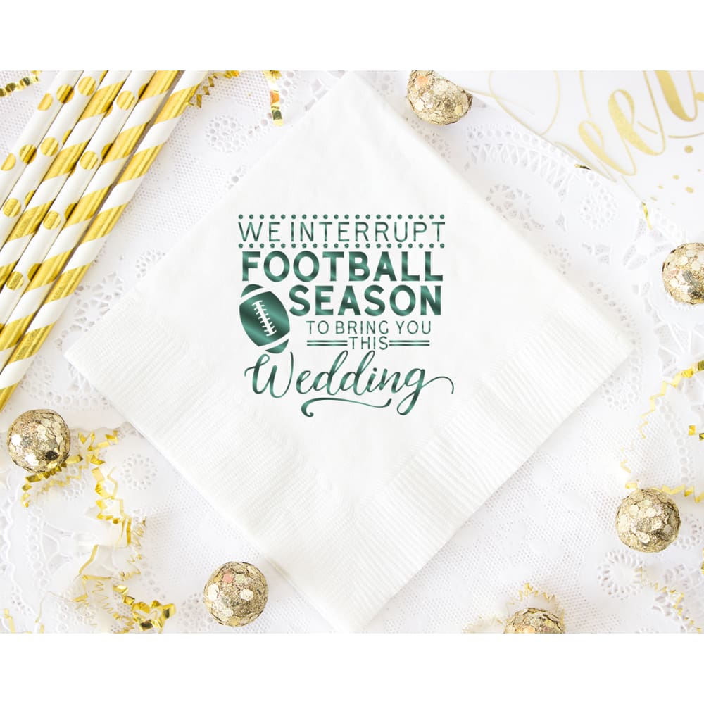 We Interrupt Football Season Napkin - Napkins