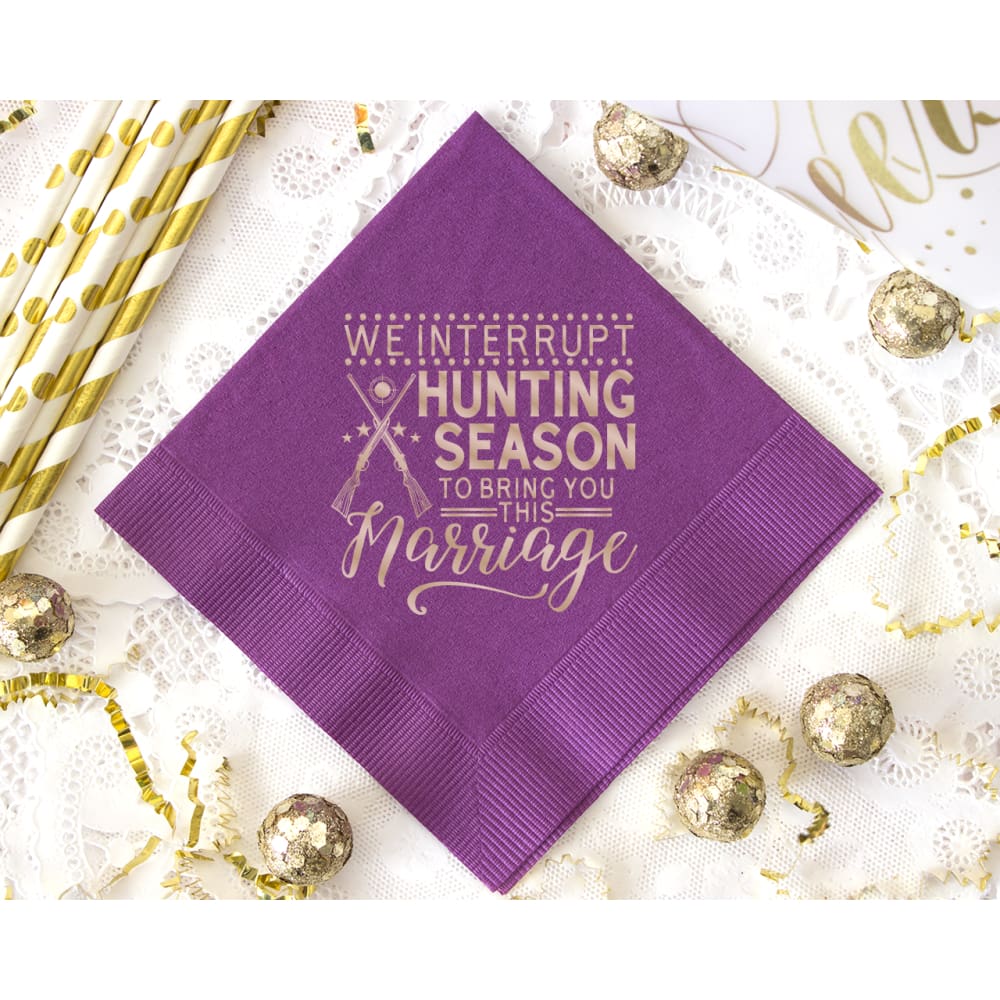 We Interrupt Hunting Season Napkin - Napkins