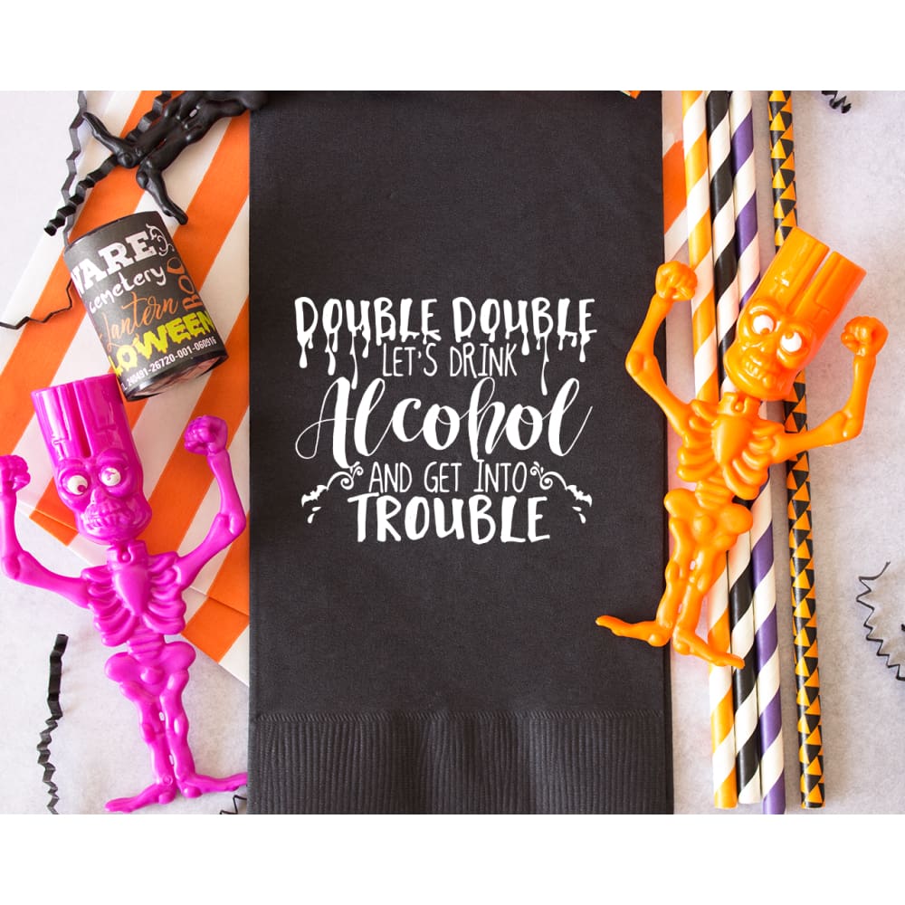 Double Double LetS Drink Alcohol Guest Towel - Napkins