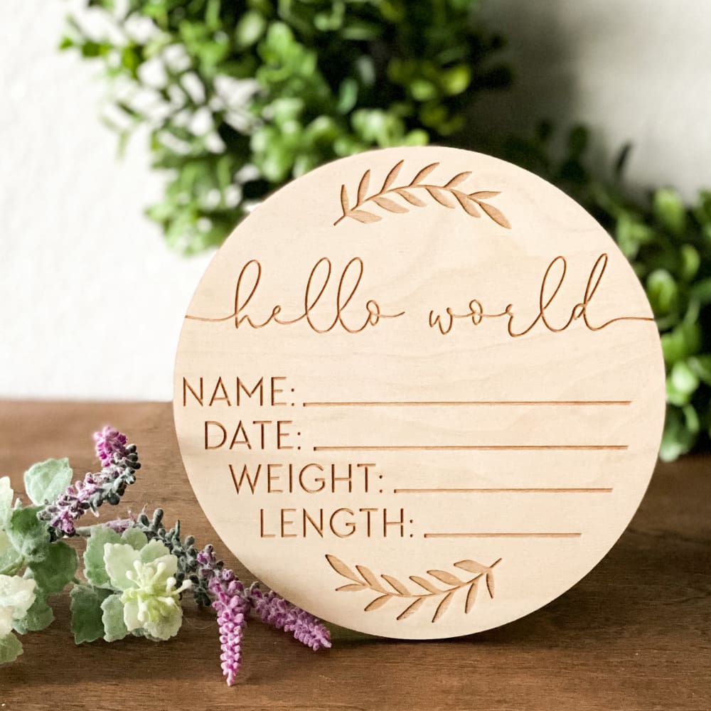 Hello World Newborn Sign