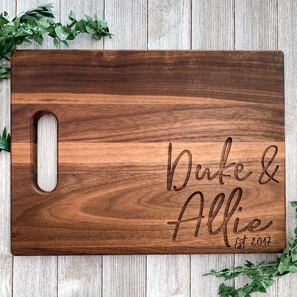 The Wedding Couple Personalized Maple Cutting Board