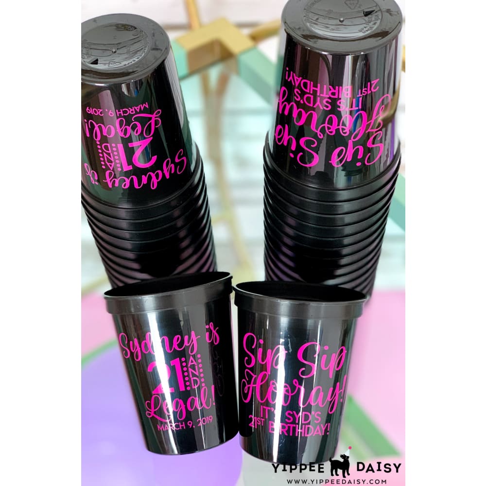 21 & Legal Personalized Birthday Cups - Stadium Cup