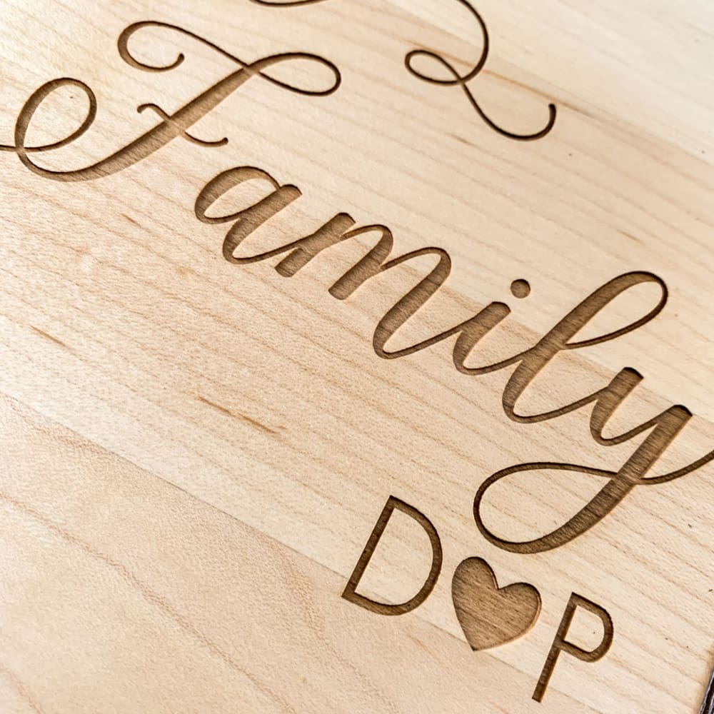 Personalized Rectangular Edge-Grain Cutting Board