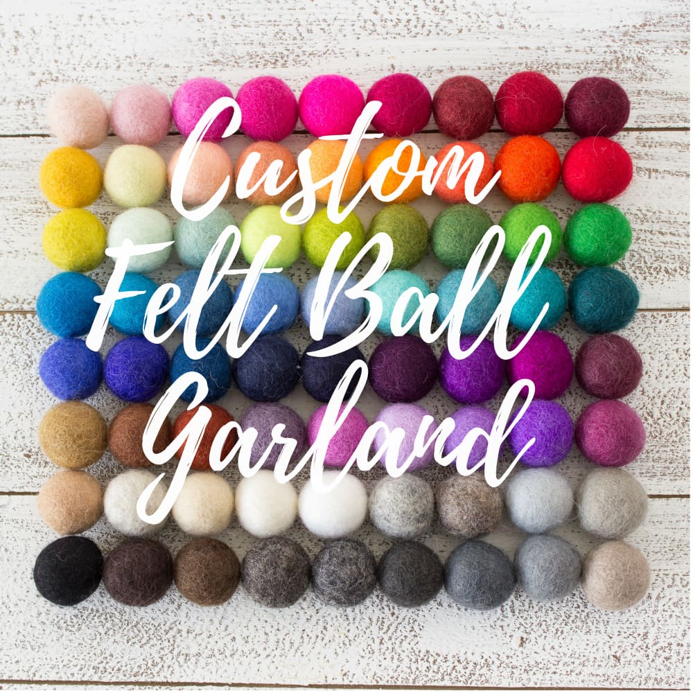 Custom Felt Ball Garland - Yippee Daisy
