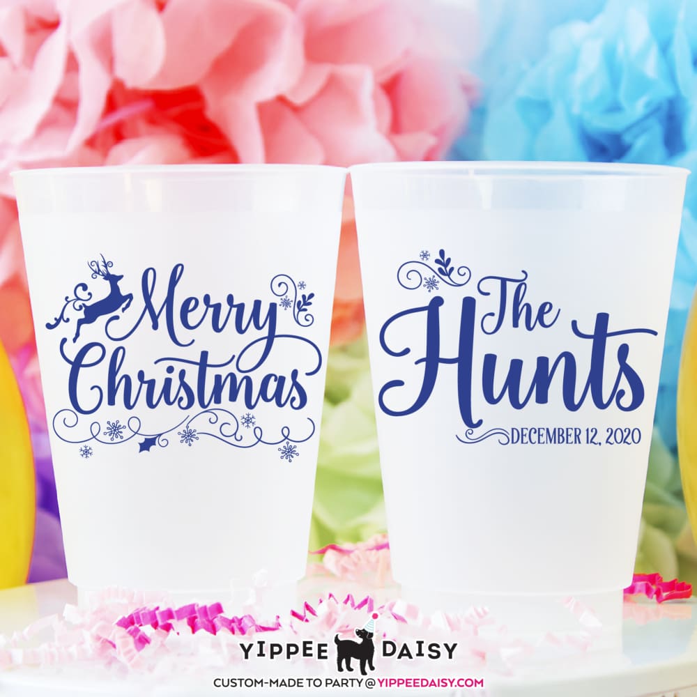 Merry Christmas - Frosted Cups