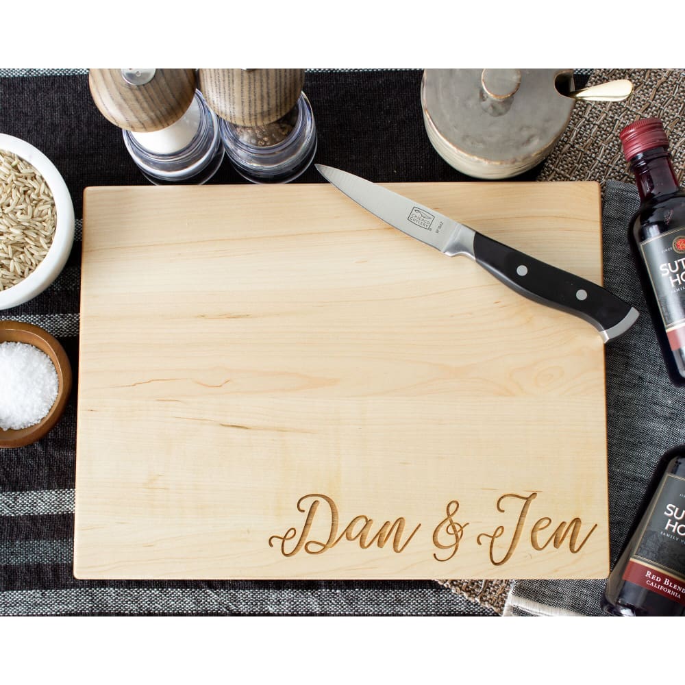 Classic Newlyweds Personalized Cutting Board