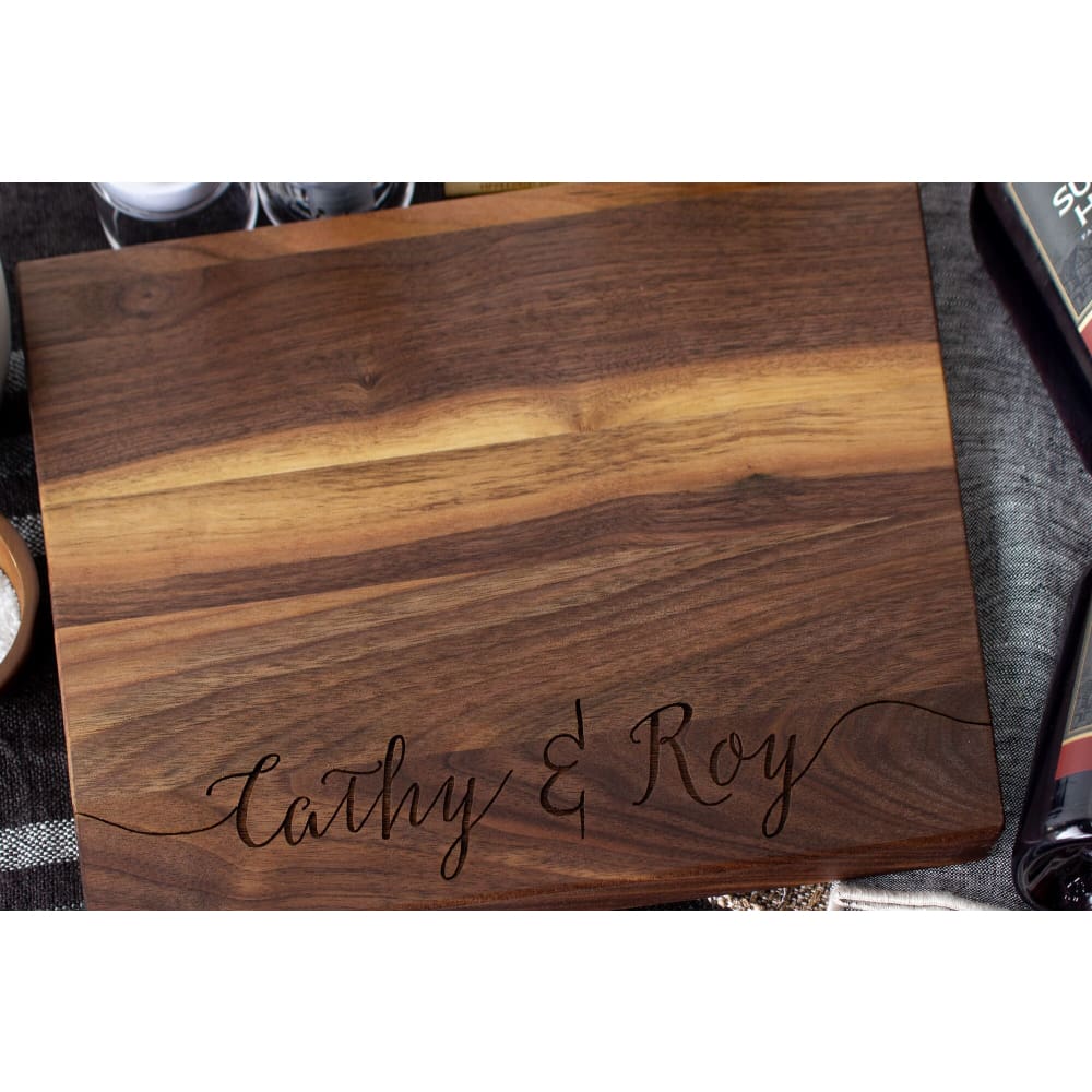 Stamped Elegance Deuce Personalized Cutting Board