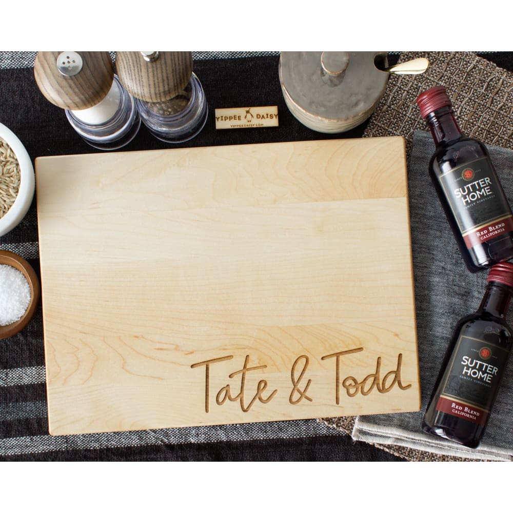 Husband & Wife Classic Personalized Cutting Board