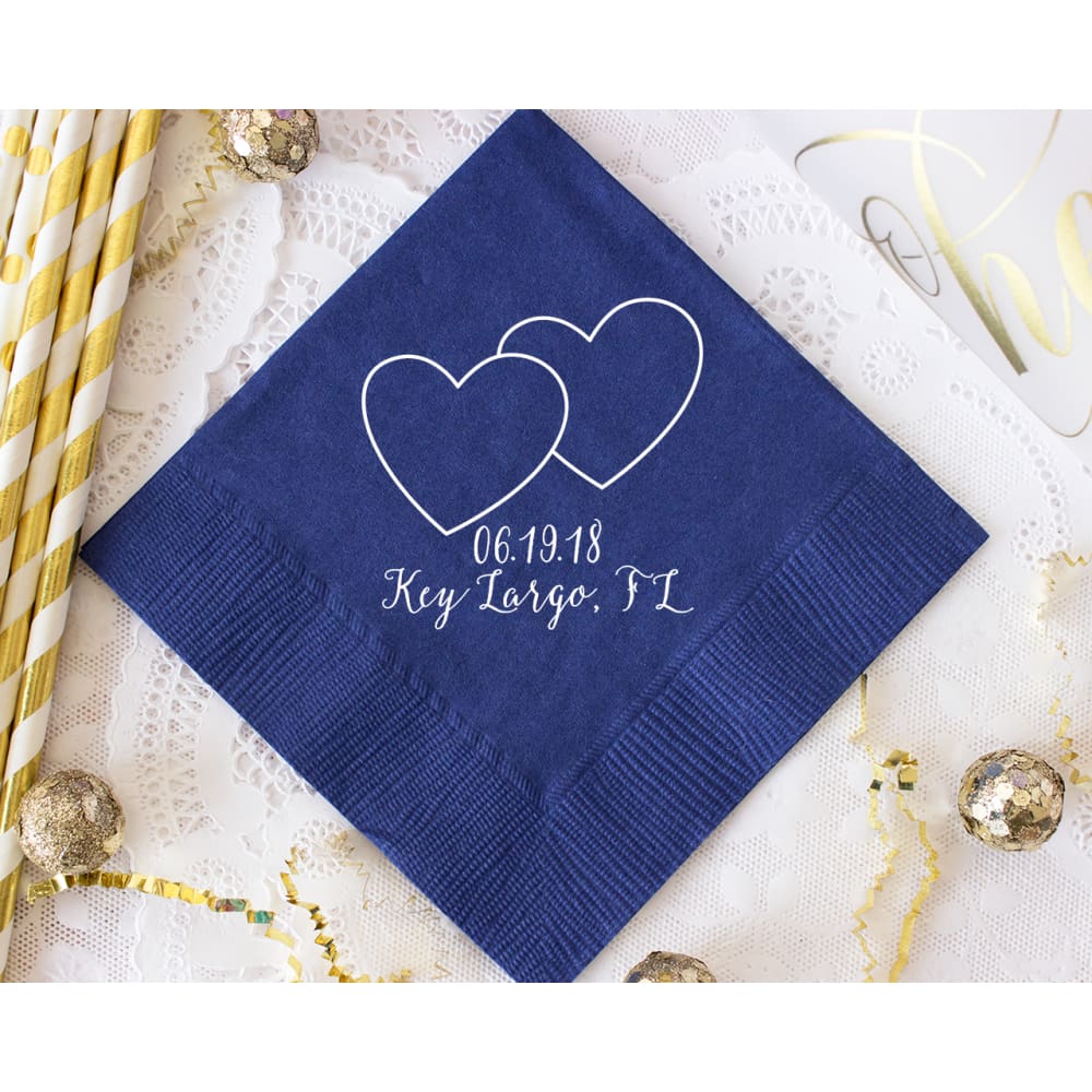Two Hearts Napkin - Napkins