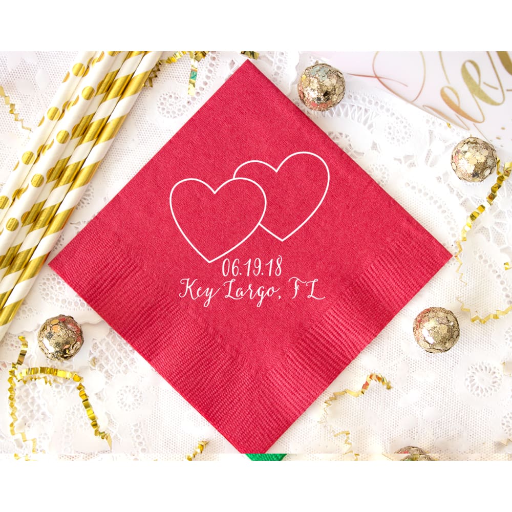 Two Hearts Napkin - Napkins