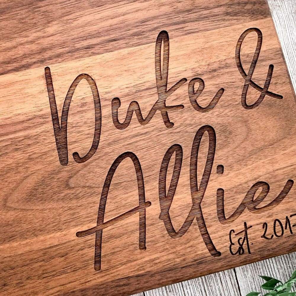 The Wedding Couple Personalized Maple Cutting Board