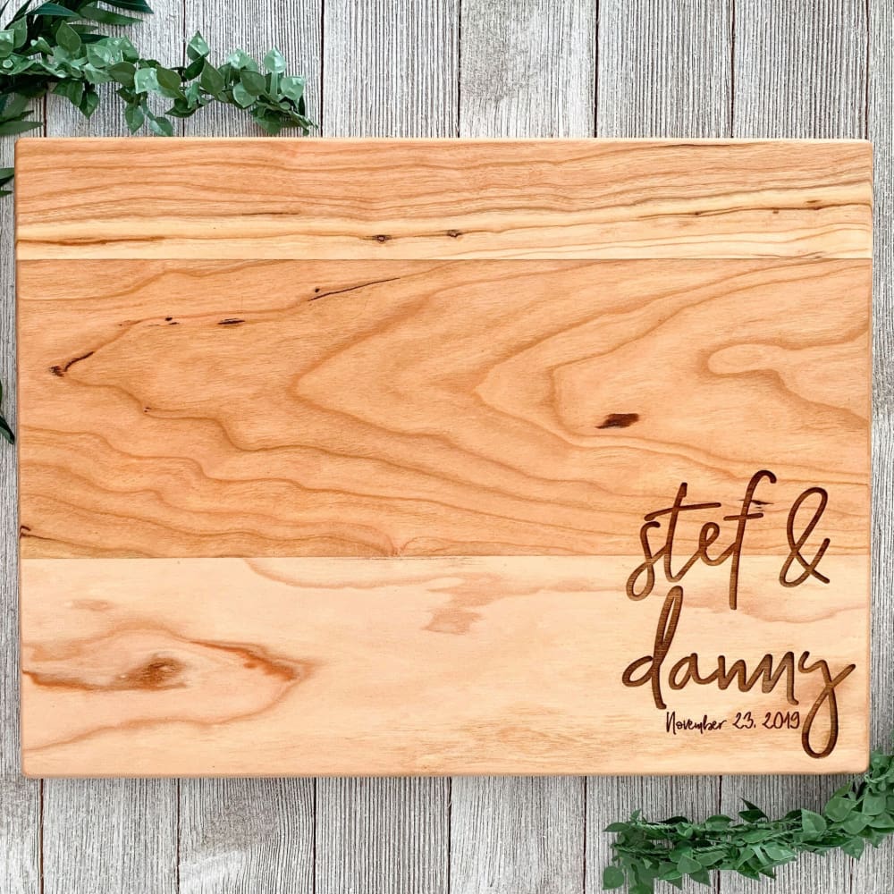 Heart Of Our Home Personalized Maple Cutting Board