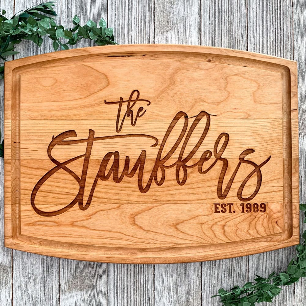 Engraved Family Establishment Cutting Board