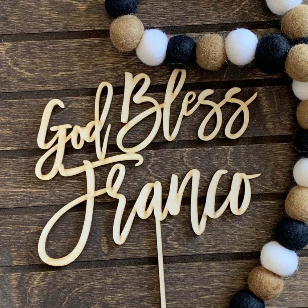 God Bless Cake Topper - Cake Topper