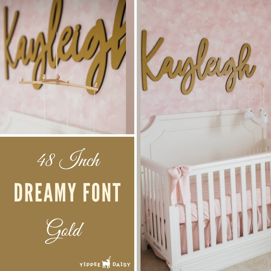 personalized name sign in gold