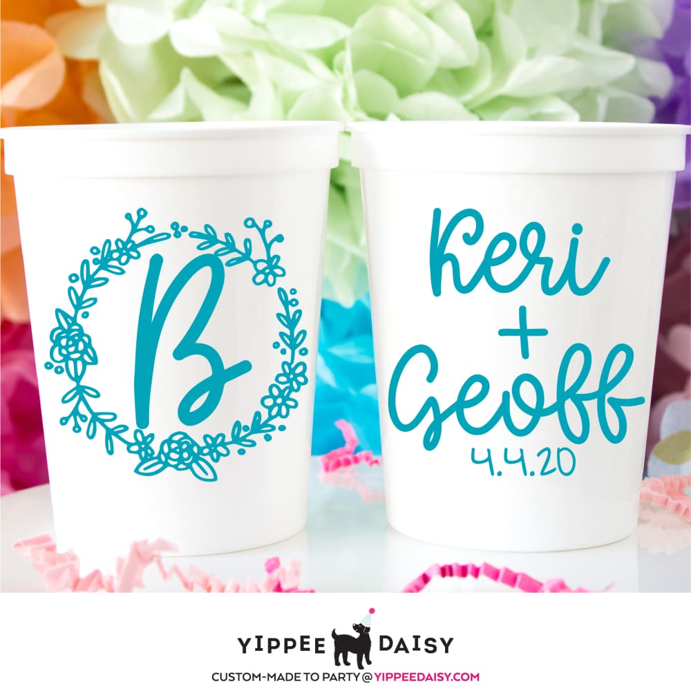 The B Garden Wedding Stadium Cups