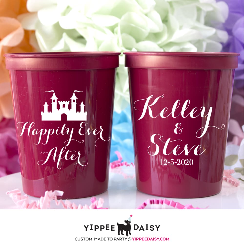 Happily Ever After Personalized Wedding Stadium Cups - Stadium Cup