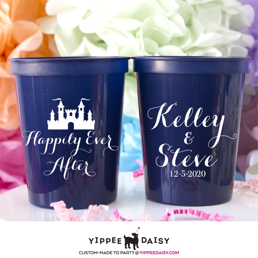 Happily Ever After Personalized Wedding Stadium Cups - Stadium Cup