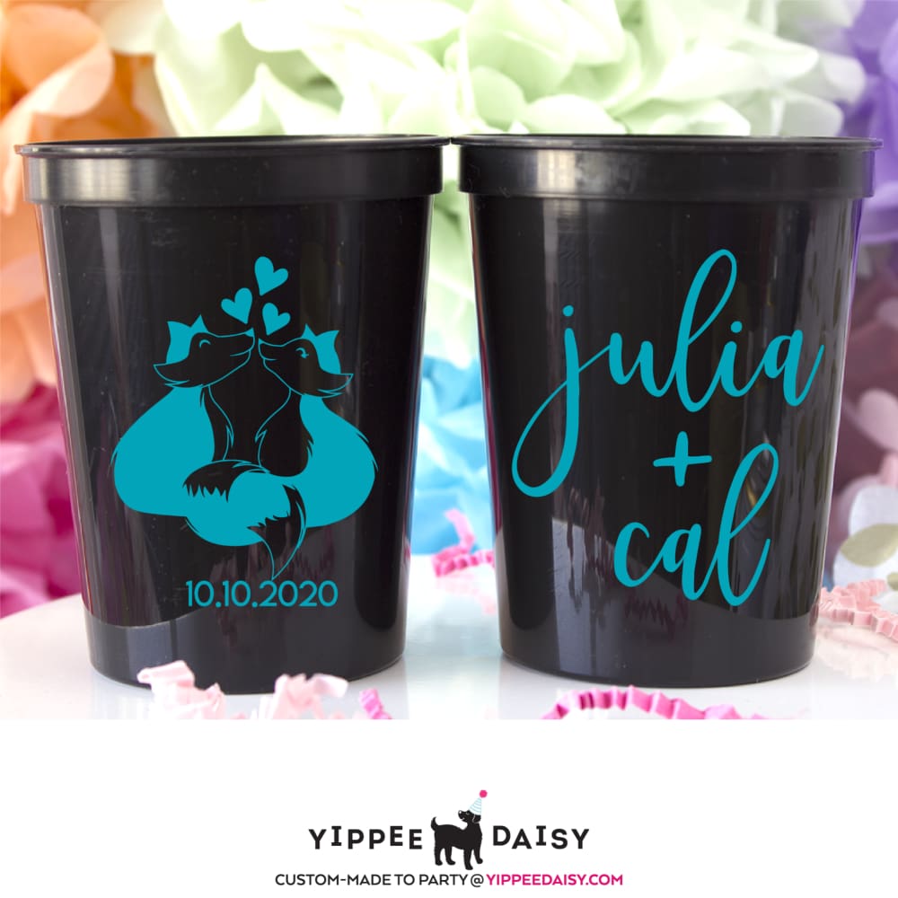 Fox Wedding Stadium Cups