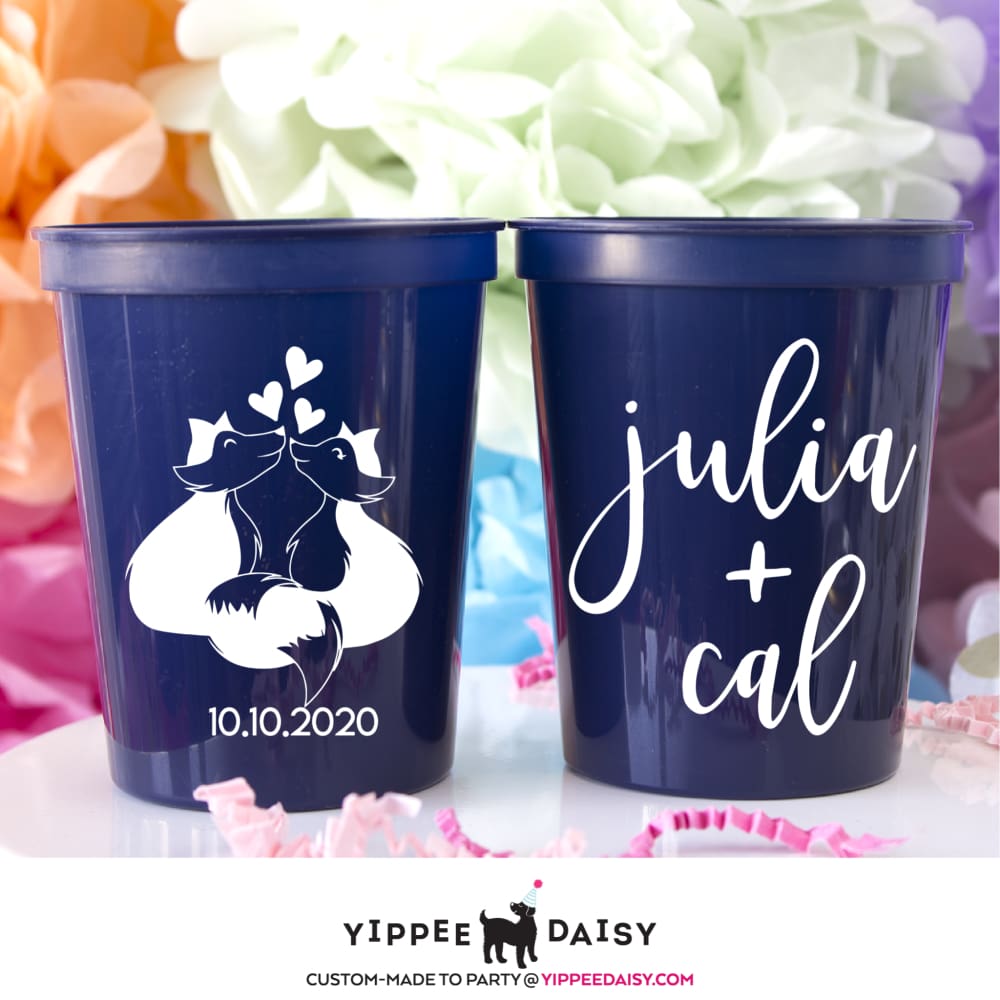 Fox Wedding Stadium Cups