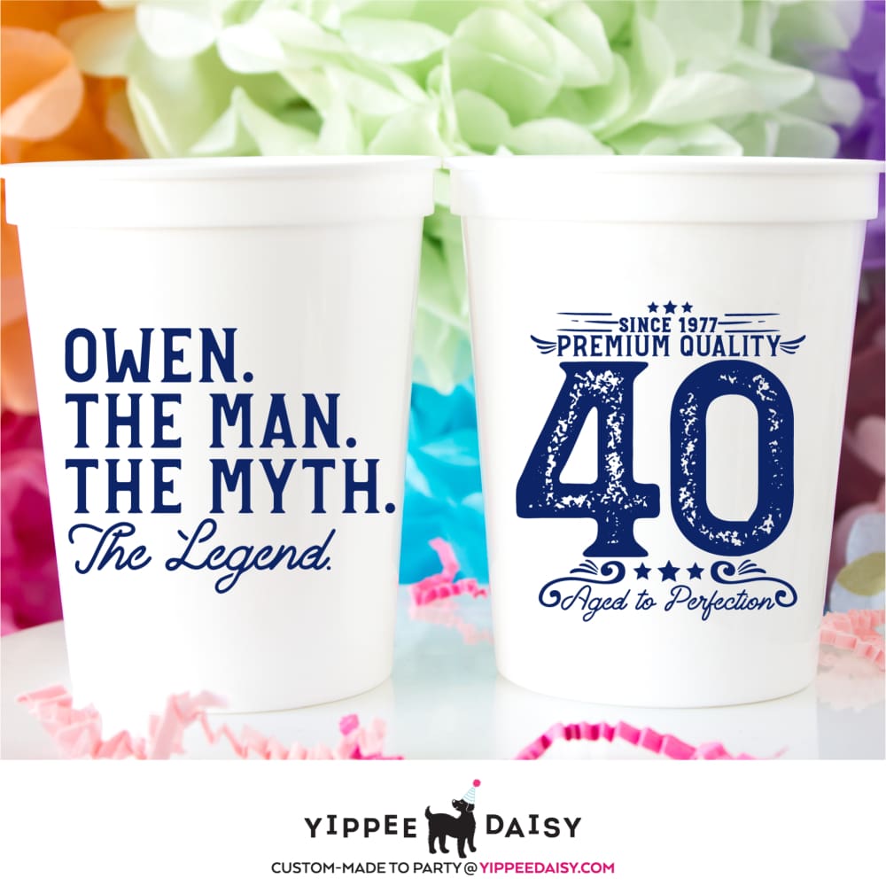 The Man. The Myth. The Legend Stadium Cups