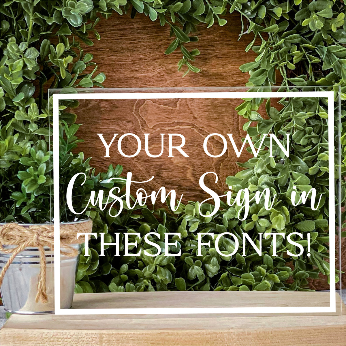 Custom Acrylic Table Sign