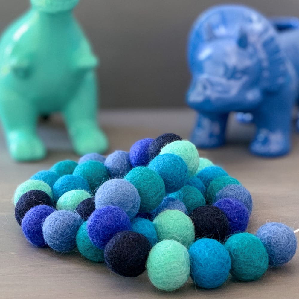 Felt Ball Garland Blue Yonder - Felt Ball Garland