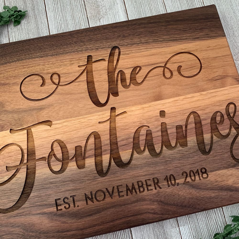 Last Name Personalized Engraved Cutting Board - Cutting Boards