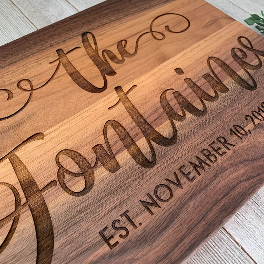 Last Name Personalized Engraved Cutting Board - Cutting Boards