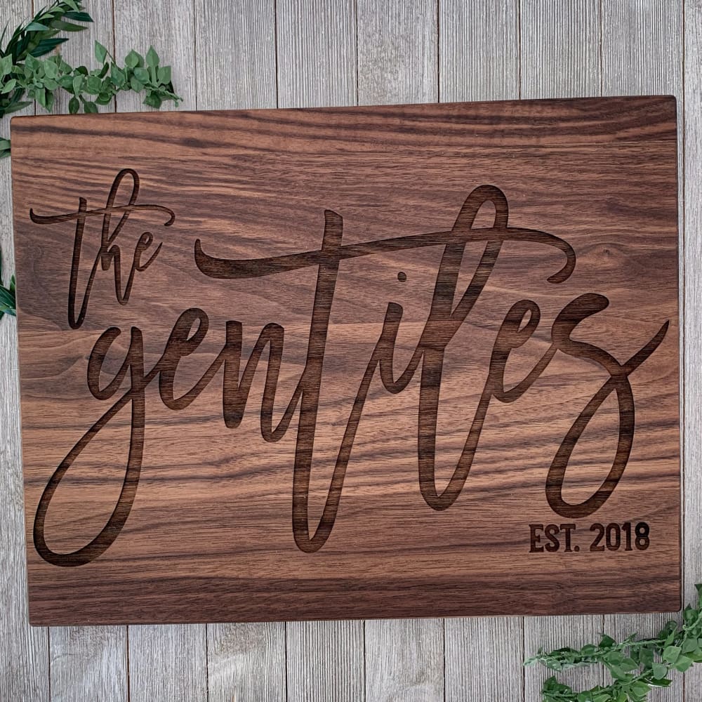 Last Name Personalized Engraved Cutting Board - Cutting Boards