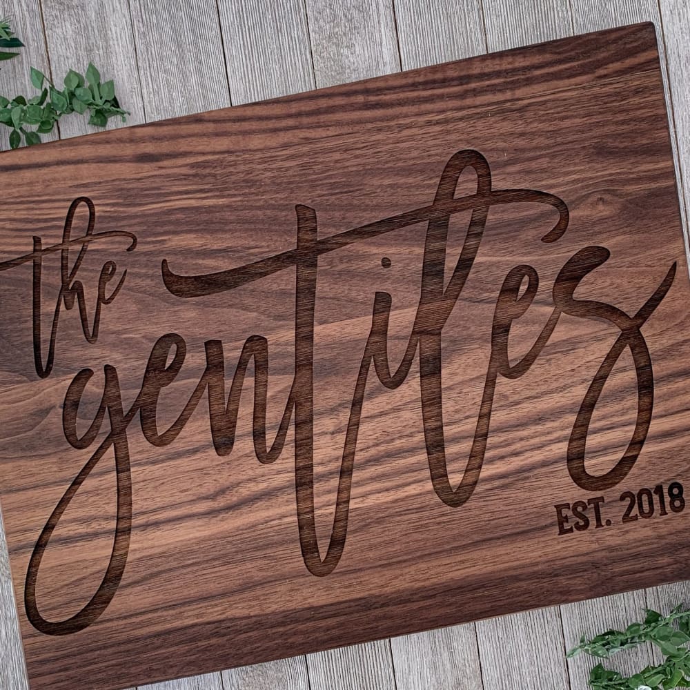 Last Name Personalized Engraved Cutting Board - Cutting Boards