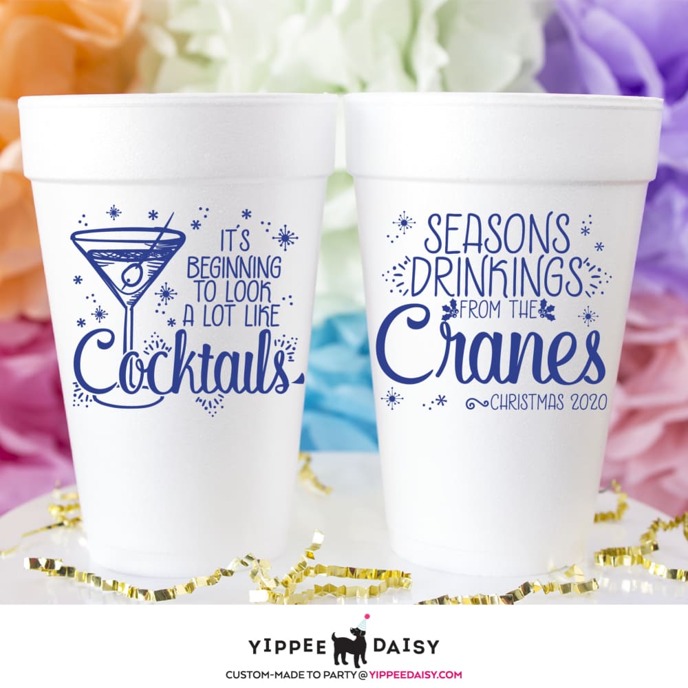 Seasons Drinkings - Foam Cups