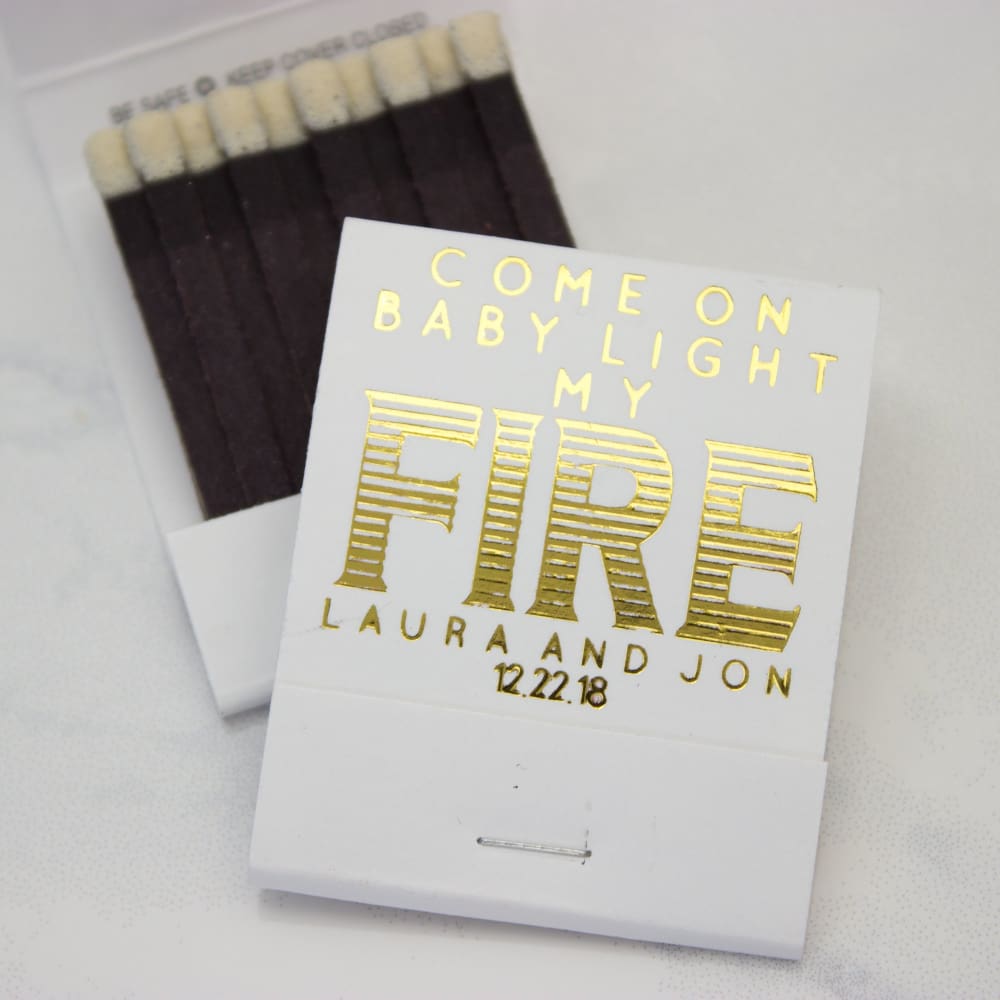 Wedding Matches Sparkler Matches Wedding Matchbooks Foil Stamped Matches Personalized Matches Wedding Favors for Guests Wedding Decor