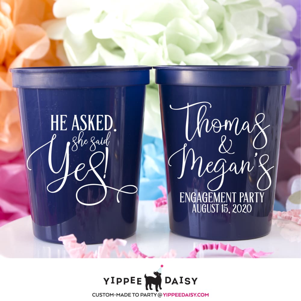 Engagement Party Stadium Cups