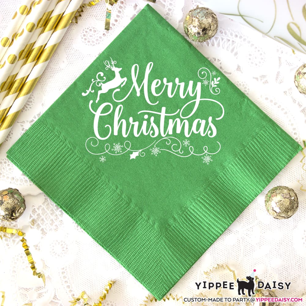 Merry Christmas Napkins - Napkins